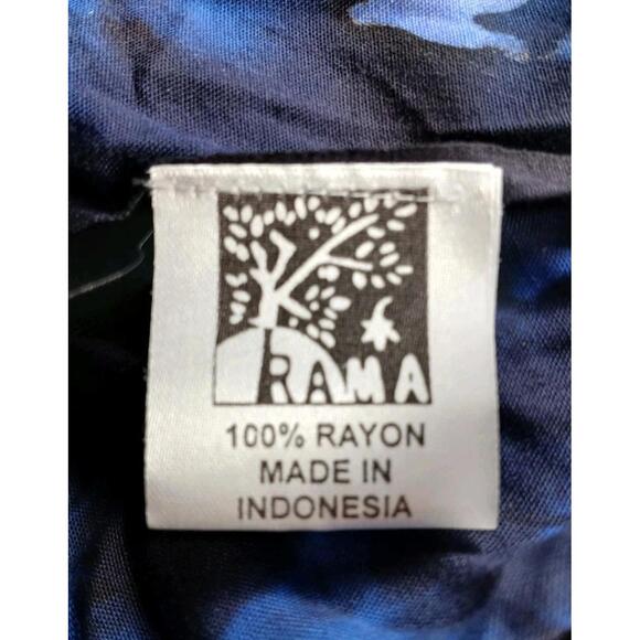 Blue Batik Rama Saron Women 46x63 po Beach Travel Vacation Boho Style 100% Rayon - Picture 5 of 5